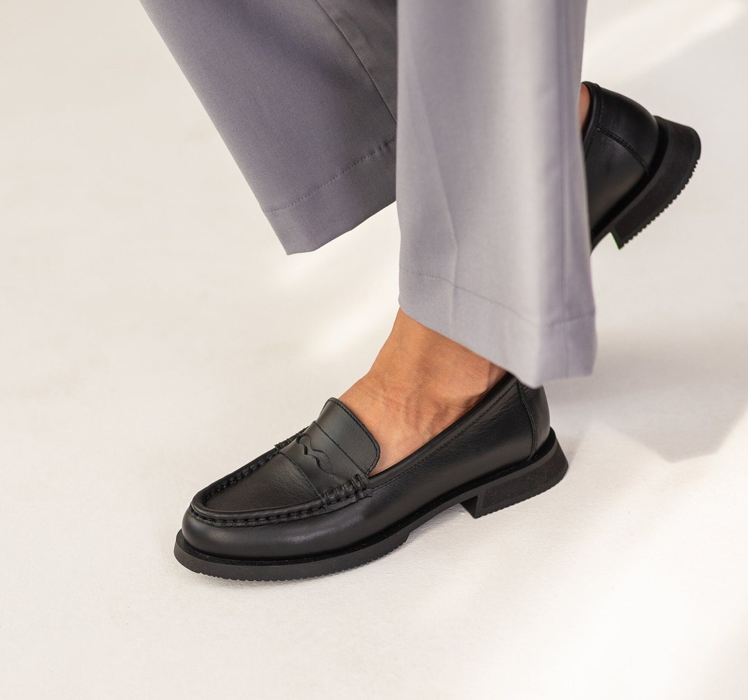 ●Mardi Mercredi●FLOWER RIVET PENNY LOAFERS_BLACK Flower Penny Pin – createdbyill