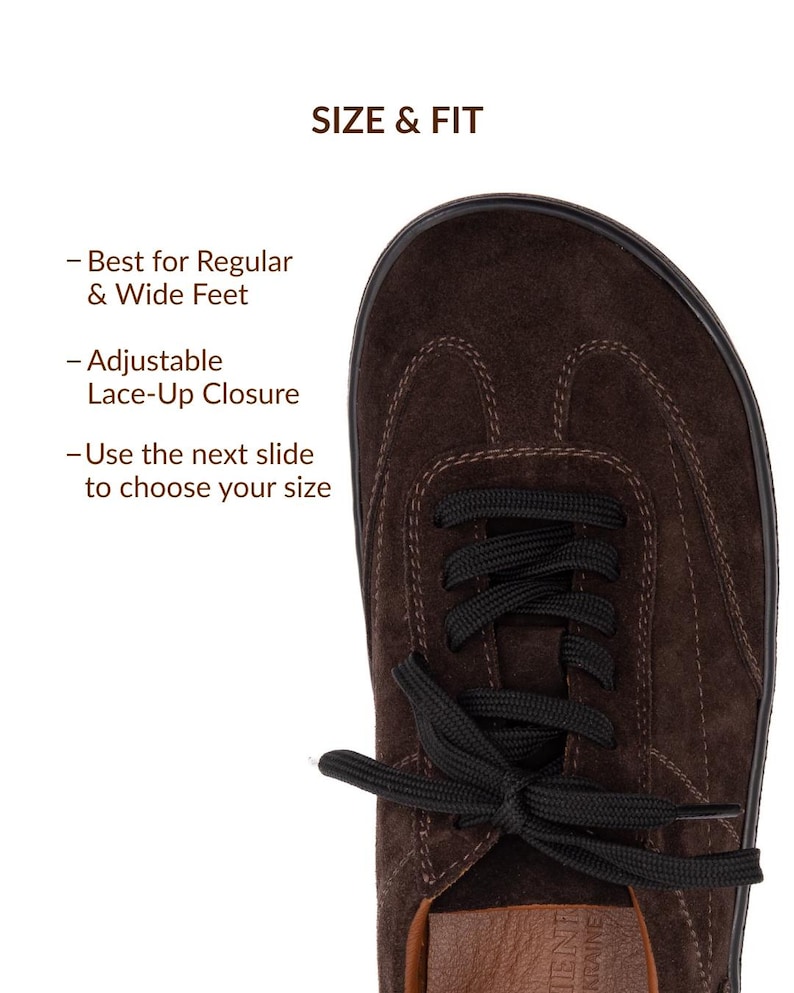 Elegantes zapatillas de ante descalzas: zapatos minimalistas con puntera ancha imagen 18