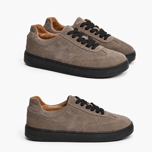 Elegantes zapatillas de ante descalzas: zapatos minimalistas con puntera ancha Grey