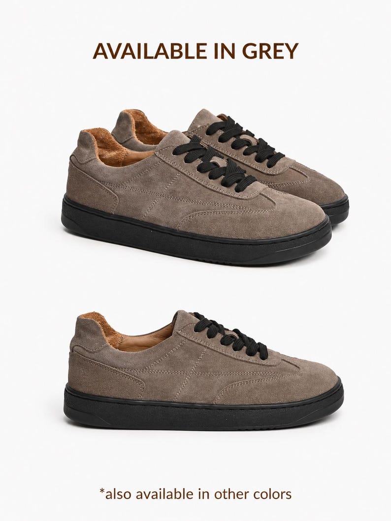 Elegantes zapatillas de ante descalzas: zapatos minimalistas con puntera ancha Grey