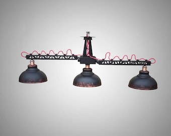 HUGE metal steampunk ceiling lamp light fixture industrial loft design for kitchen