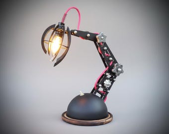 Steampunk Scorpion Loft Metal Table Lamp / Made in Ukraine
