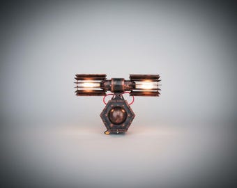 Steampunk art iron wall mounted  Sconce lamp light fixture/ Gift for him