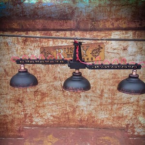 HUGE metal steampunk ceiling lamp light fixture industrial loft design for kitchen