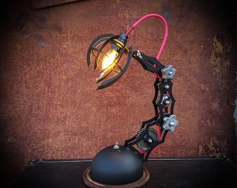 Steampunk Scorpion V2 Metal Table Lamp/Made in Ukraine