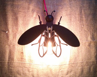 Firefly sconce lamp  Light fixture wall art/ Gift for her