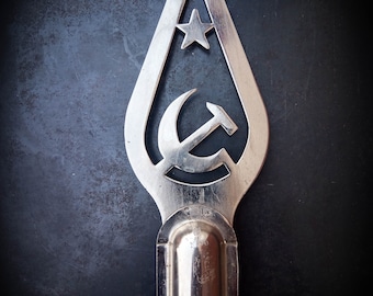 Vintage Symbol Hammer and Sickle / Communism Symbol / Metal Flag Pole Final / Flag Topper