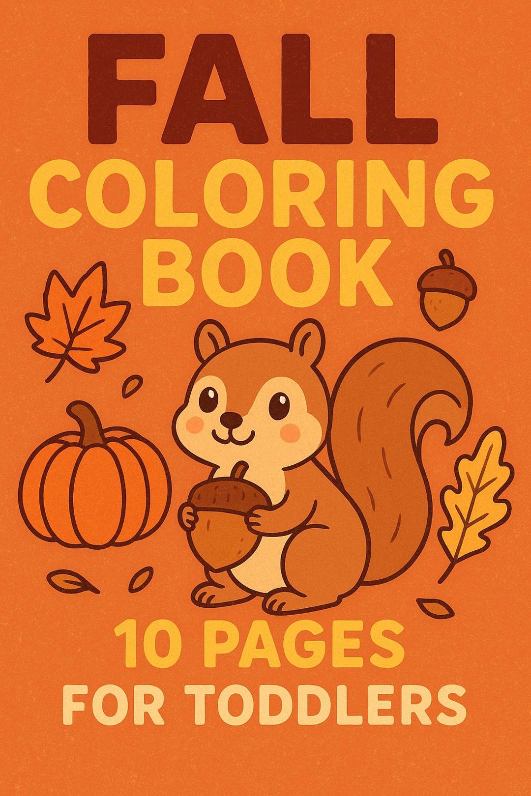 Printable Fall Coloring Book for Toddlers, Homeschool, Back to School ...