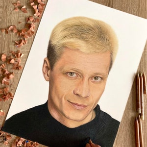 Custom Memorial Portrait – Hand Drawn Realistic Colored Pencil Artwork | Tribute Gift