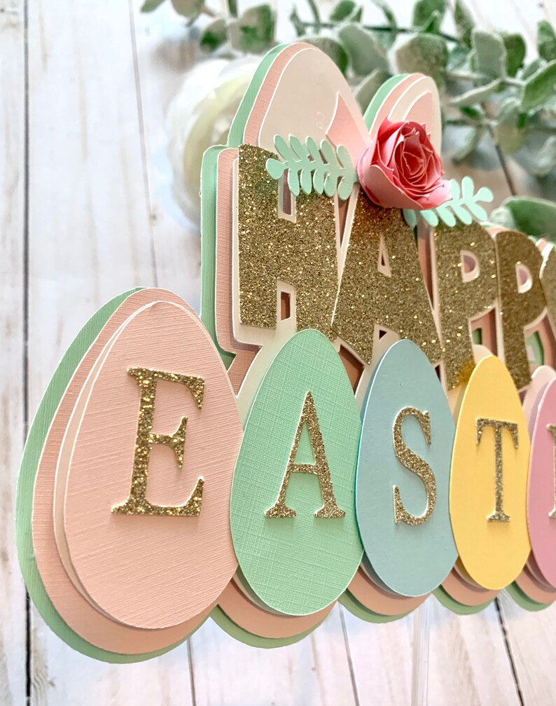 Easter Cake Topper Easter Bunny Cake Topper God is Risen Etsy
