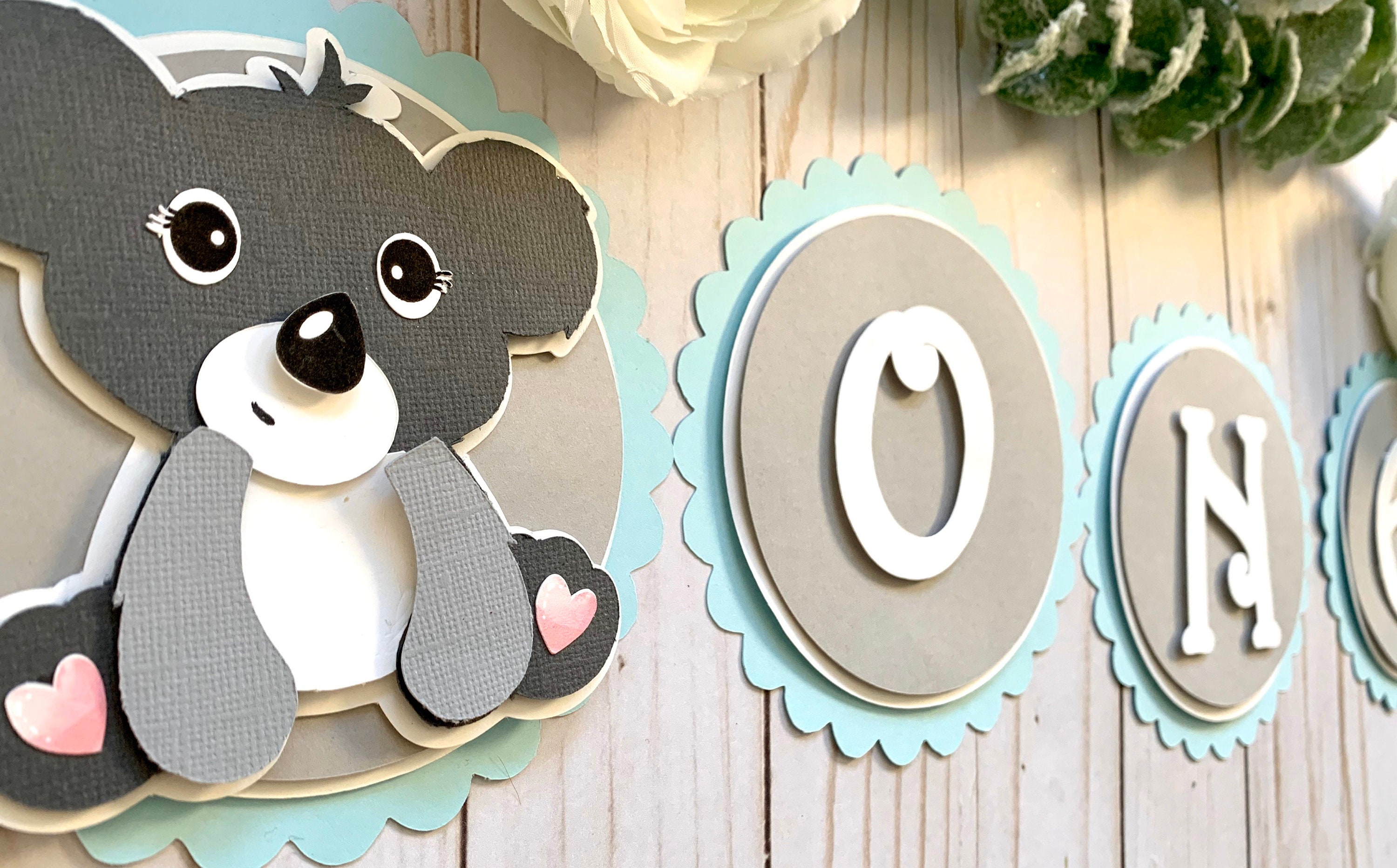 Koala High Chair Banner / Koala Birthday Banner / Koala Party Etsy