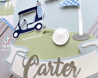 Hole in Cake topper, Golf First Birthday, Golf Cake topper, Hole in One Banner, Golf Party, Golf 1st birthday, Interactive cake topper