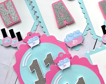 Personalized Spa Party Banner, Pamper Party Decoration