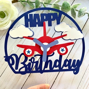 Airplane Cake topper/ Airplane birthday /  / Birthday Boy cake topper / Interactive plane cake topper / Airplane party