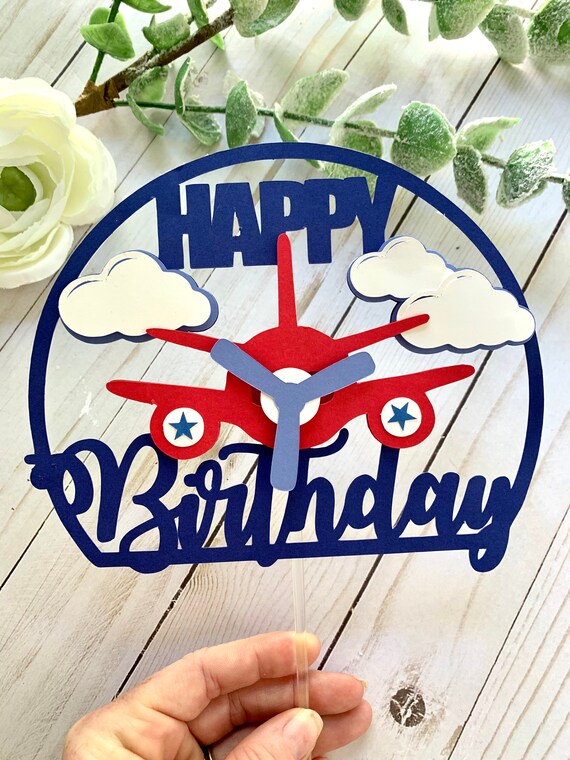 Flugzeug Cake Topper Set – 6-teilig, Mit Heißluftballons & Flugzeugen, Aus Harz – Perfekt Für Kindergeburtstag & Mottoparty