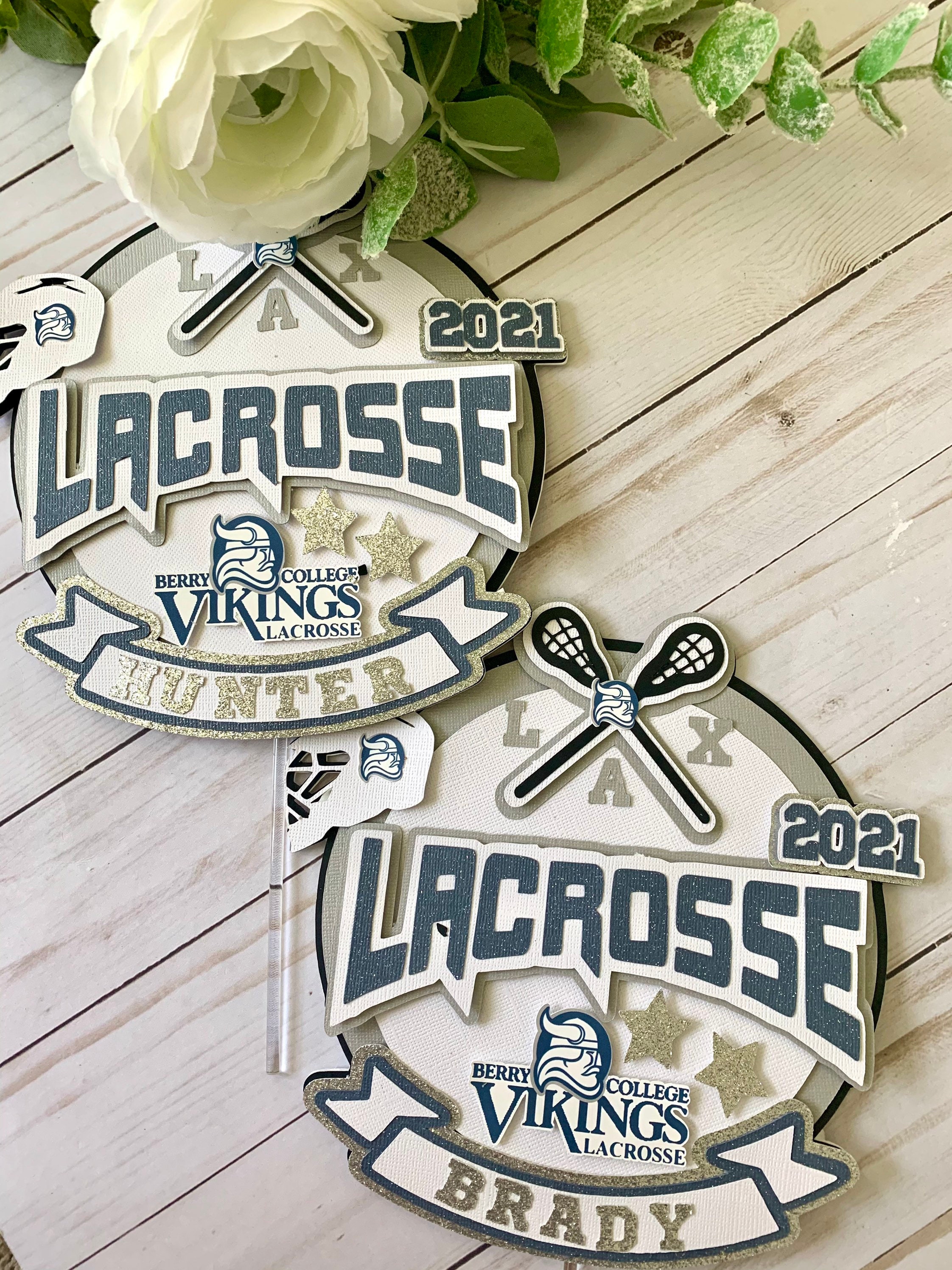 Lacrosse Cake Topper Lacrosse Sticks Lacrosse Player Etsy