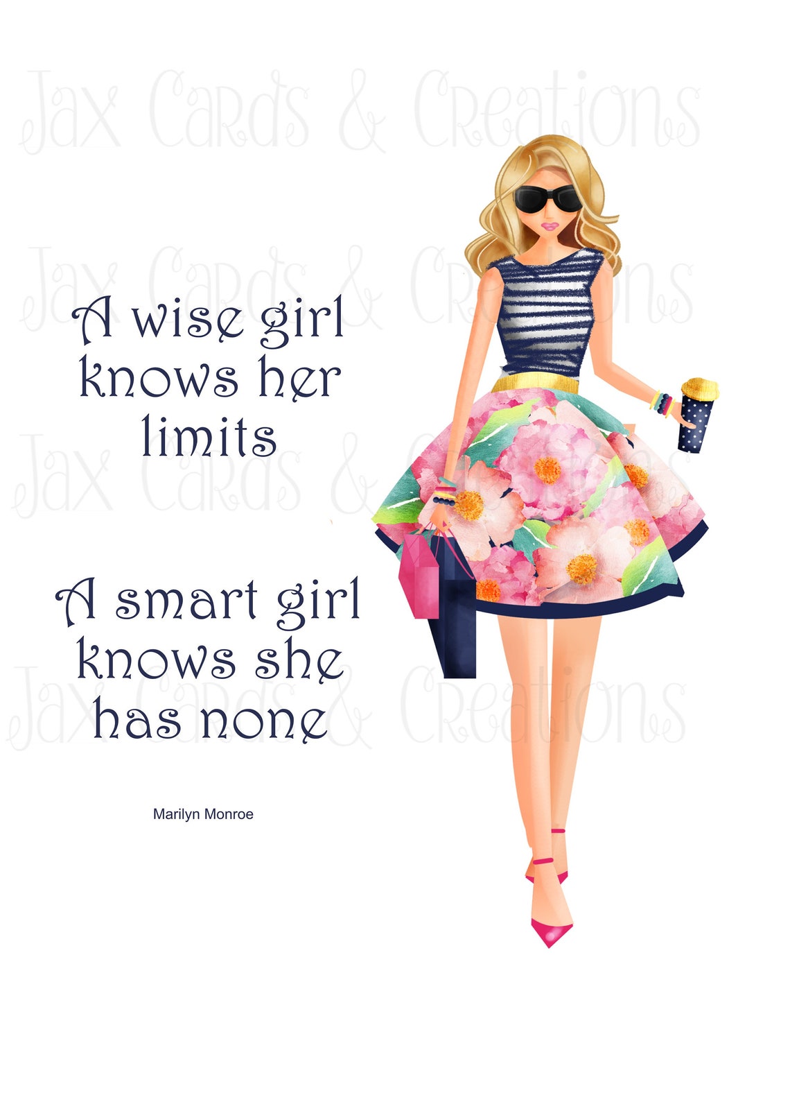 Fashion Art Print / Fashion illustration / Inspirational quote | Etsy