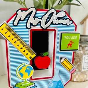 Regalo personalizado para maestros, agradecimiento para maestros, letra 3D, letra 3D personalizada para maestros, regreso a clases, decoración del aula, regalos para maestros