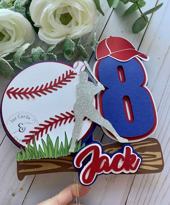 Baseball Cake Topper Baseball First Birthday Sports Cake Etsy