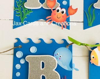 ParPix Haaien Verjaardagsslinger – 15 Kartonnen Elementen, Happy Birthday Banner, Zeedieren Thema, Oceaan Decoratie, Geschikt Voor Binnen En Buiten