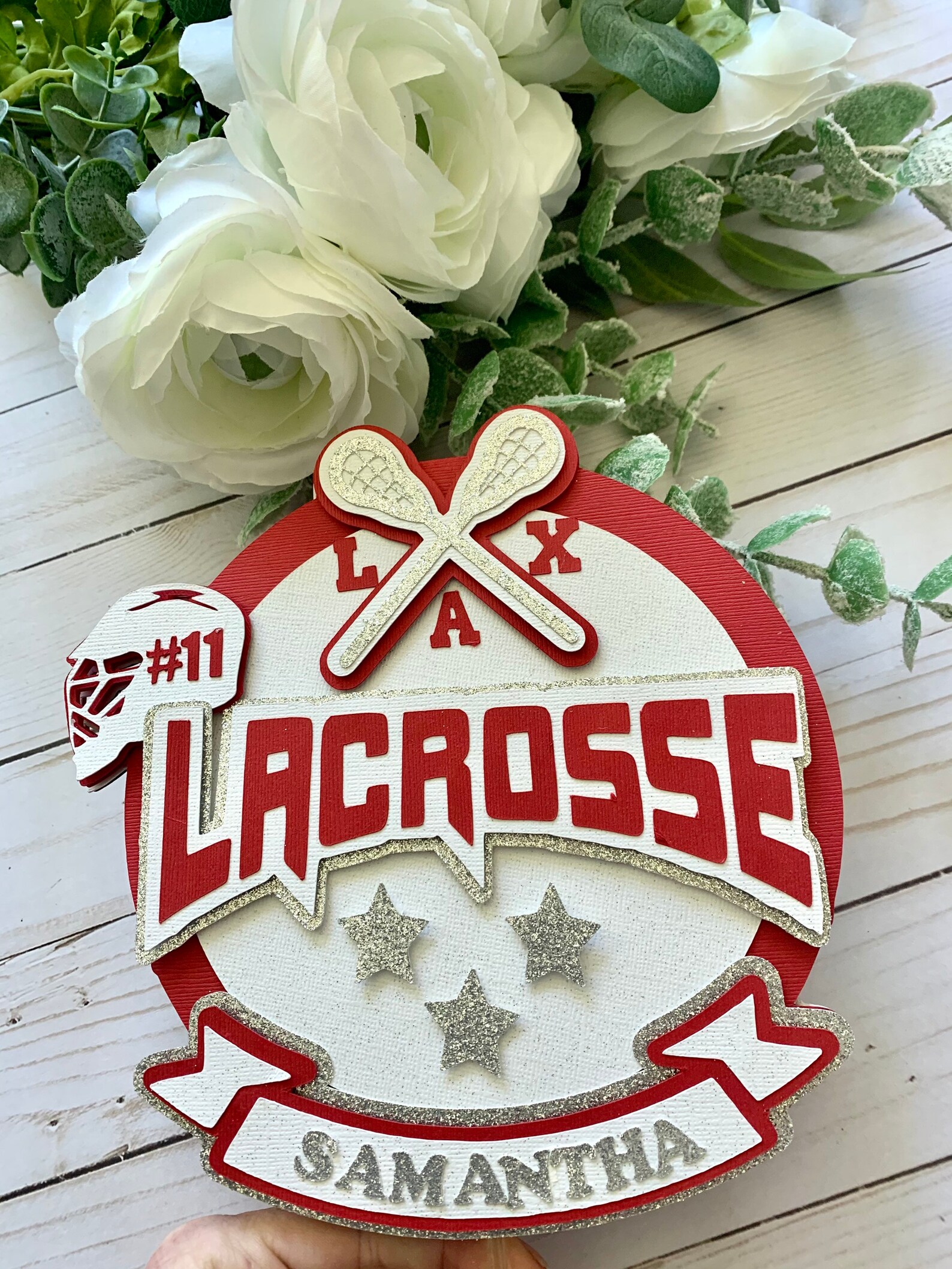Lacrosse Cake Topper Lacrosse Sticks Lacrosse Player Etsy