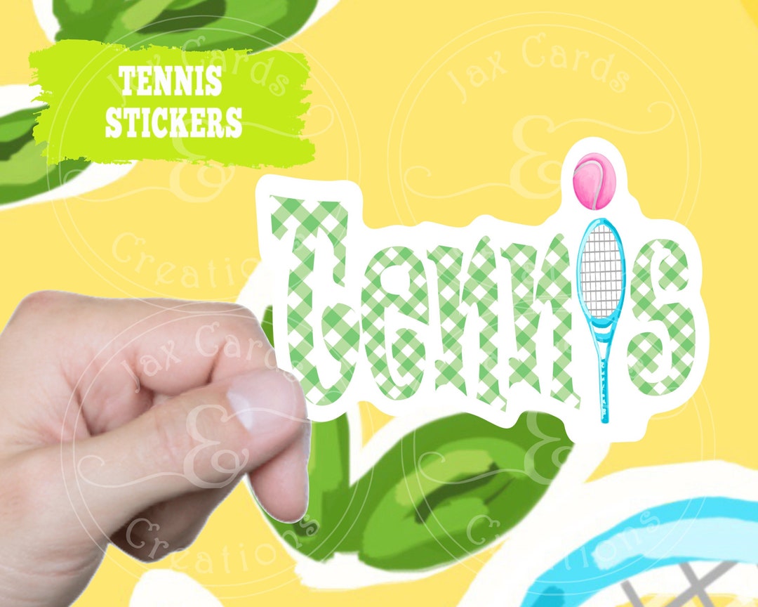 Tennis Stickers, Tennis Water Bottle Stickers, Waterproof Tennis