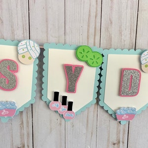 Spa party cake topper, Personalized spa cake topper, spa party, Pamper Party, Beauty Party Decorations, Makeover image 10
