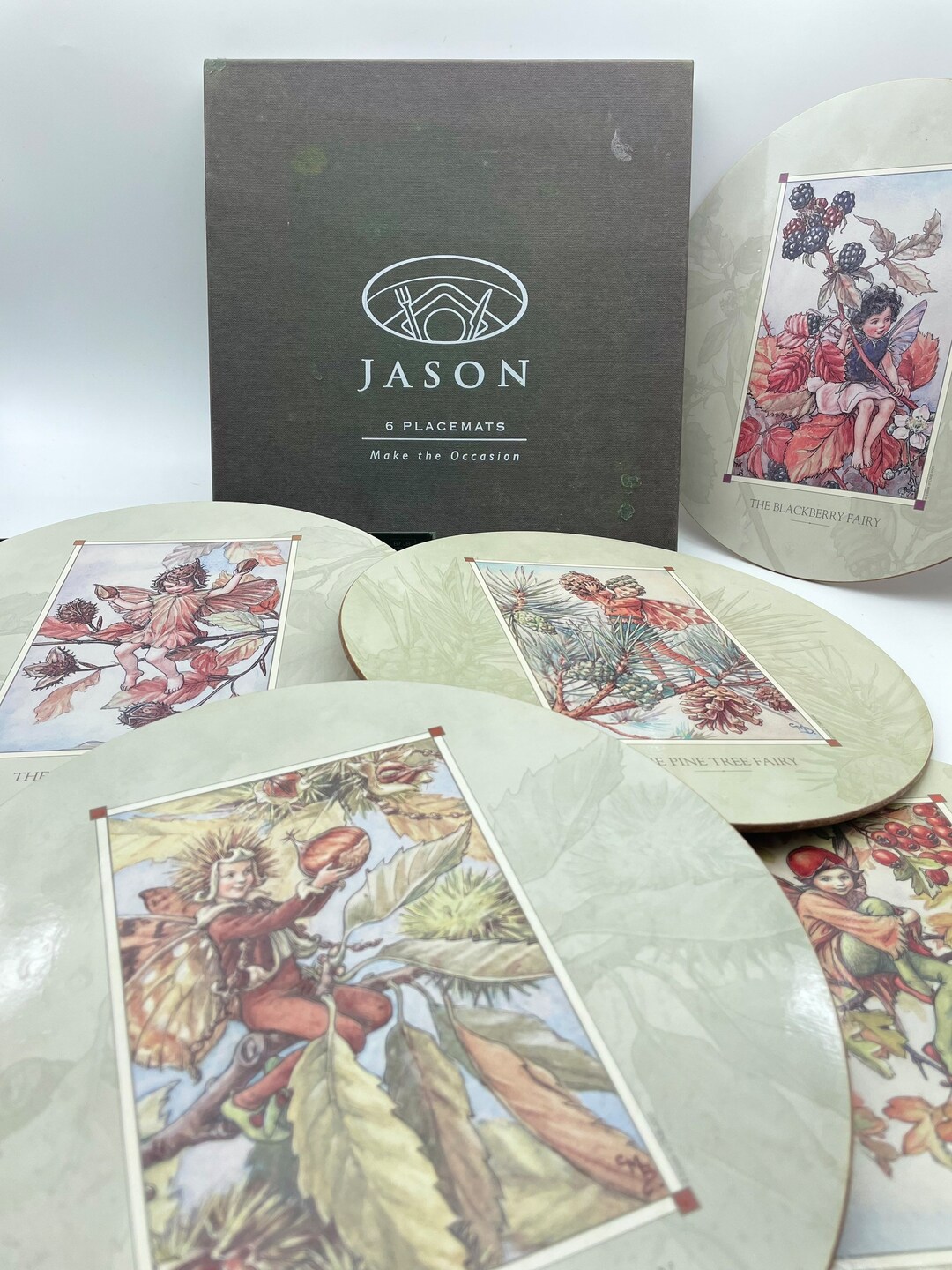 Flower Fairies Round Vintage Placemats by Jason in Original Etsy
