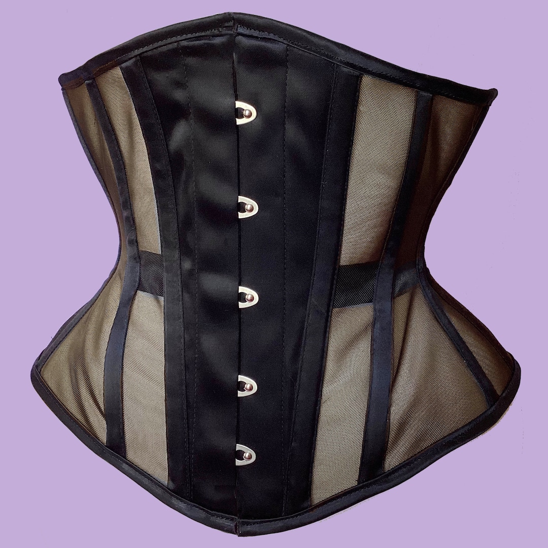 Fine Silk Satin Wedding Underbust Corset, Tight Lacing, Body Sculpting, Tummy  Control. 