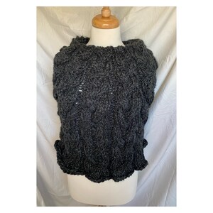 Braided Cable Poncho