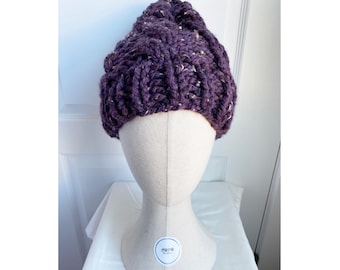 Geflochtene Zopfmütze Raisin Slouchy