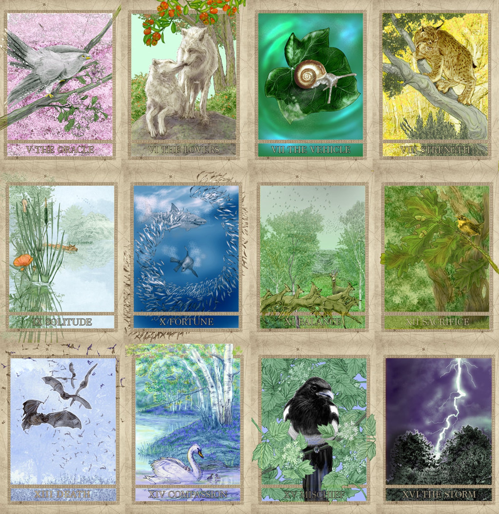 Nature Tarot Cards | Etsy