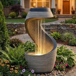 Fontaine à effet pluie pour décorer jardins, porches ou cours arrière