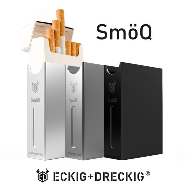 SmöQ #01 - Housse de pack de cigarettes design haut de gamme de luxe pour les fanatiques du design et de la qualité ! Boîte à cigarettes, étui à cigarettes, couverture de paquet de cigarettes