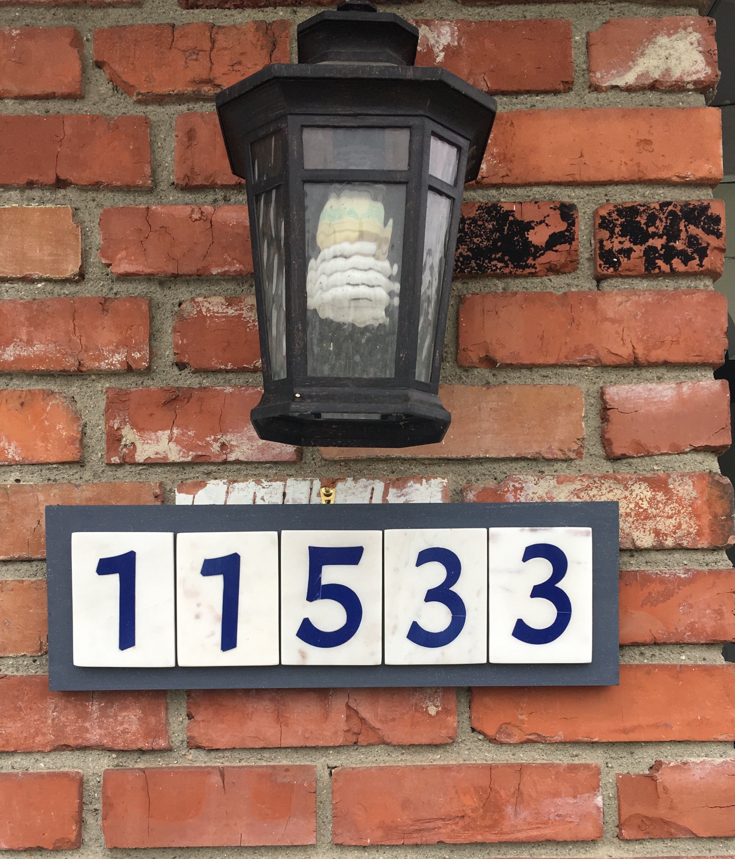 Outdoor Indoor Inlay Marble Number Tiles, Wall Plaque Sign, Creative ...