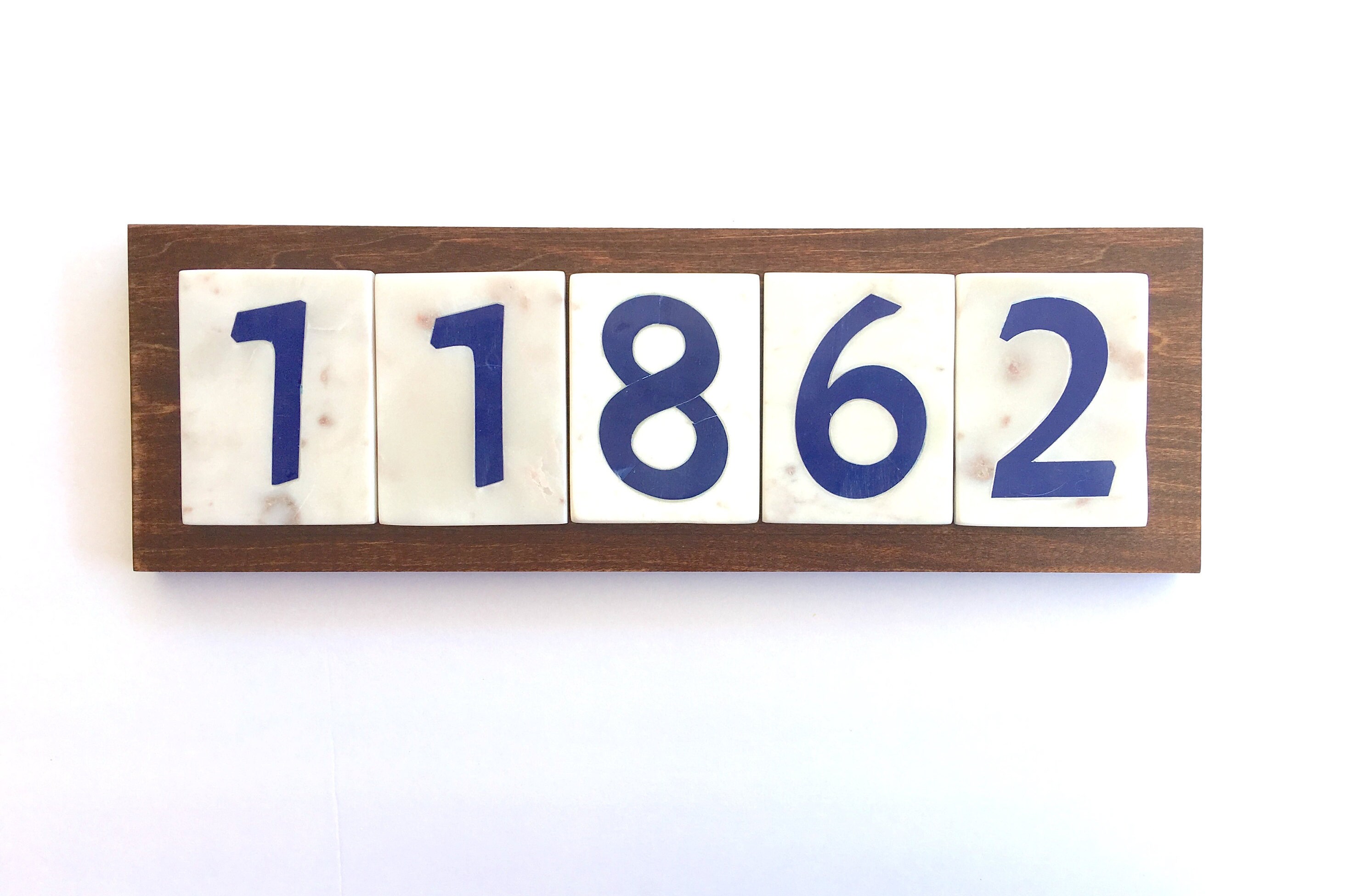 Outdoor Indoor Inlay Marble Number Tiles, Wall Plaque Sign, Creative ...