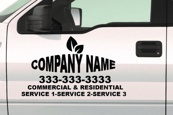 Custom Business Decal Set Van Truck Sides Rear Vinyl Decal Sticker Lettering