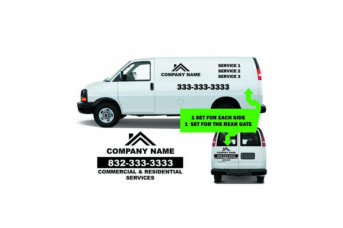 van letteringdecalstickercustom made for vans suv Etsy