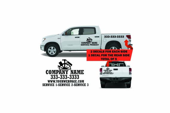 Truck Lettering Decal Sticker Custom Made For Cars Suv Etsy