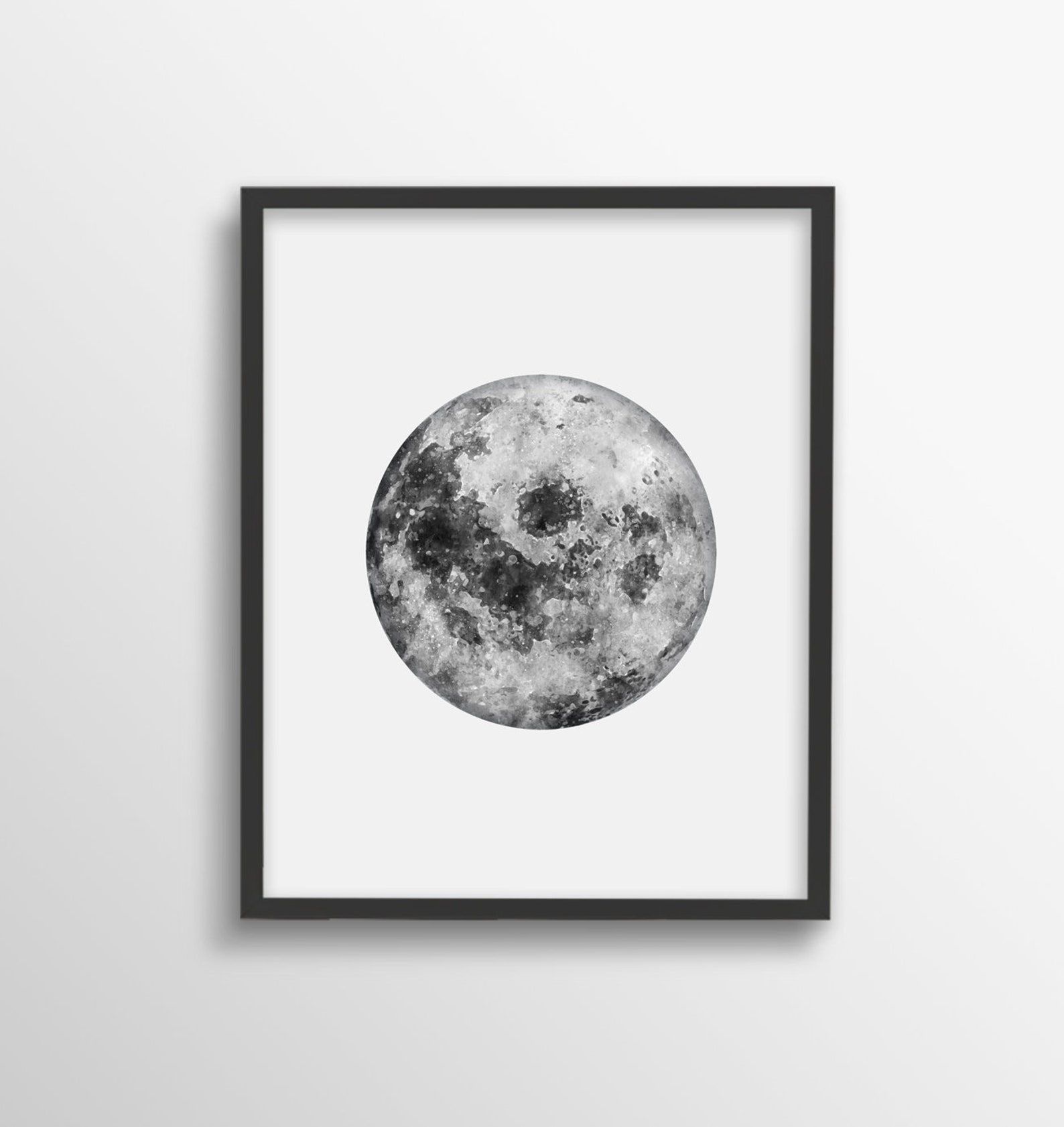 Moon Phases Wall Art Moon Phases Set Watercolor Moon Wall Etsy