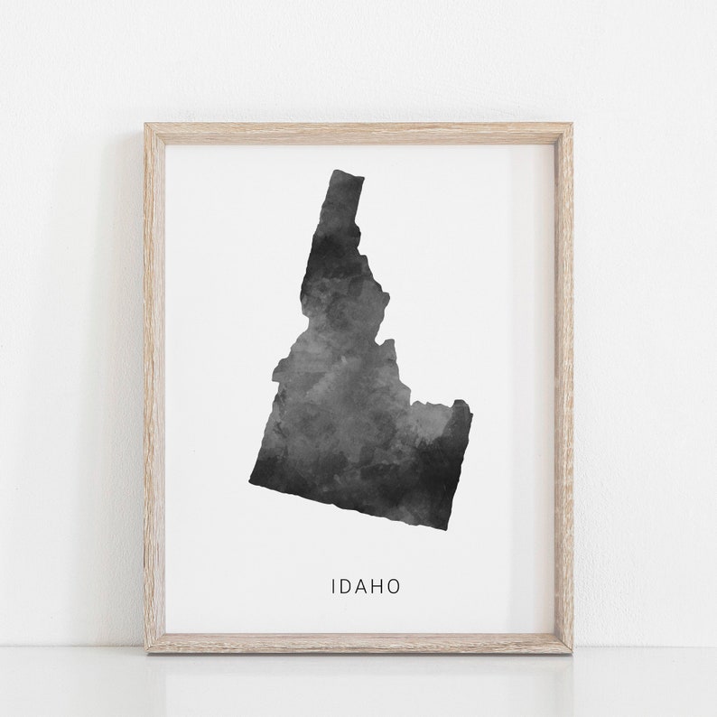 Idaho state map art map art America map art USA map print travel print Idaho state map print Idaho map print