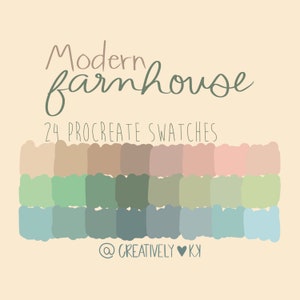 Moderne Bauernhaus Paletten | Farbswatches | Digitales Procreate Paletten | Digital Download | .swatches Datei