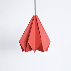 Paralume origami in carta rossa Brownfolds; confezione singola Vanilla Bliss