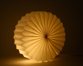 Brownfolds 2 in 1 Hanging & Table lamp, Ferris Origami Lampshade; White Pleated Paper