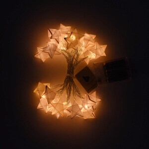 Brownfolds Paper Origami Star Fairy Lights 2 Meter Battery Operated 20 ...