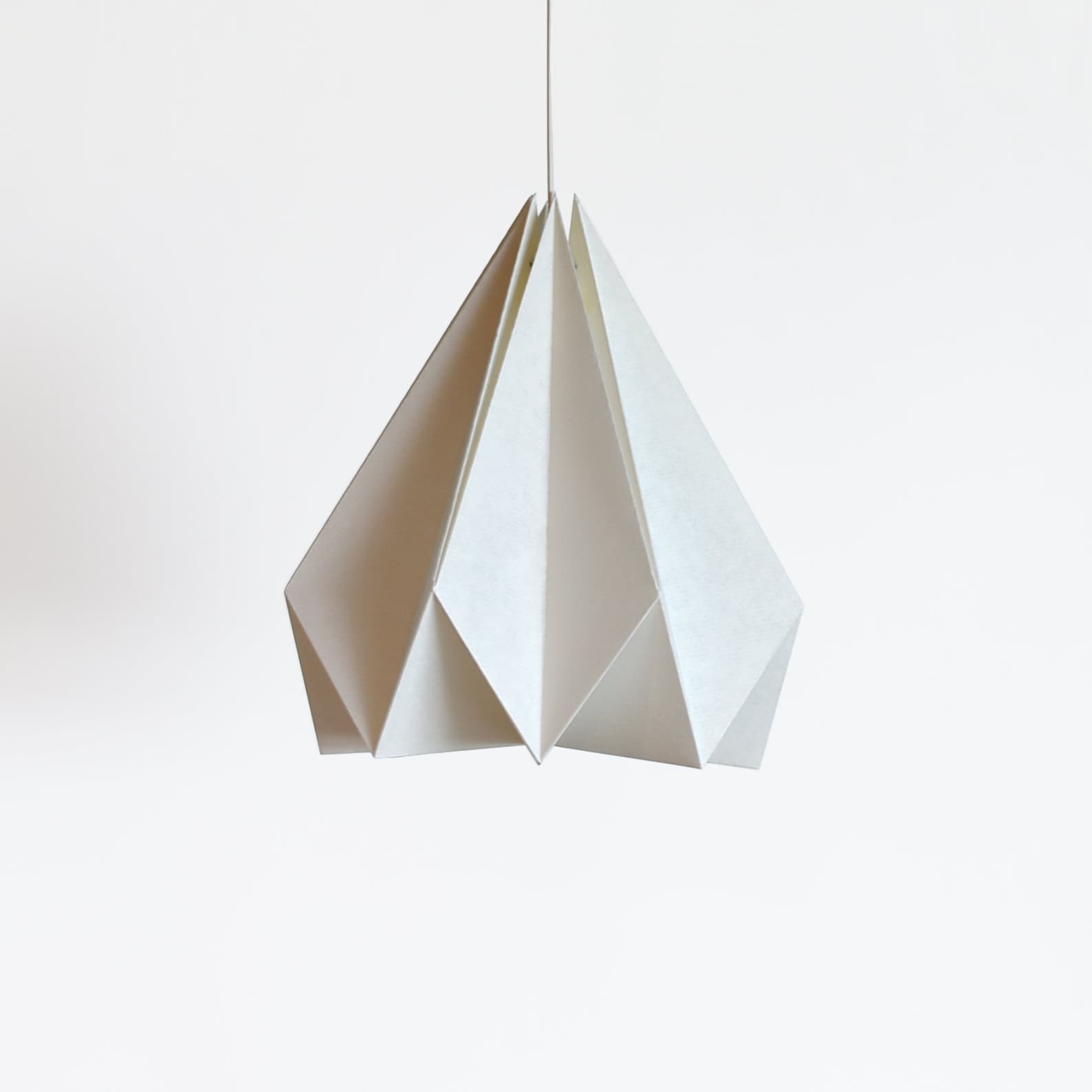 Brownfolds White Paper Origami Lamp Shade Vanilla Bliss Etsy