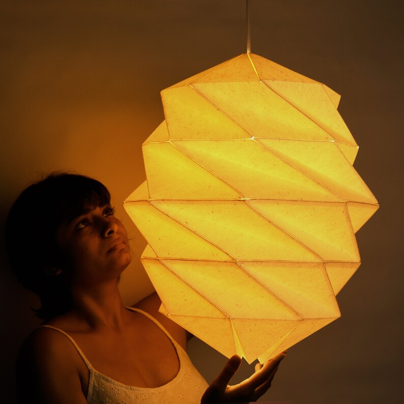 Cocoon Large DIY Paper Lampshade Instant PDF Download Etsy