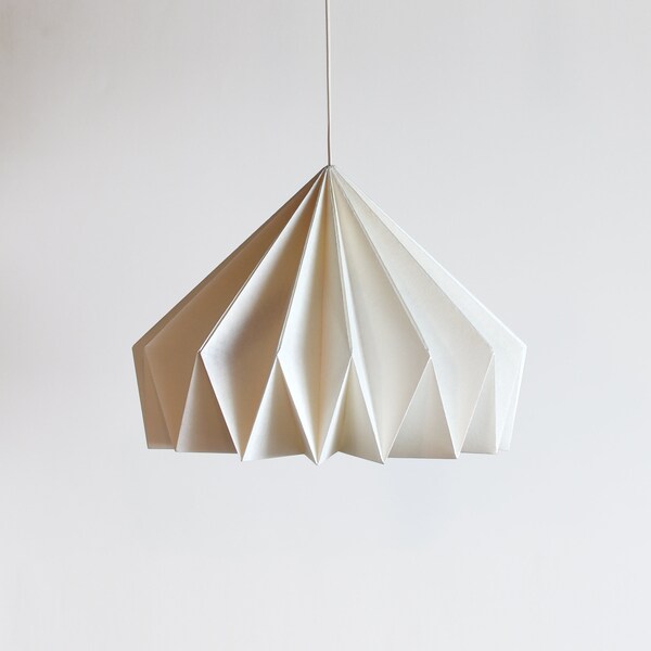 Brownfolds white paper origami lamp shade; Vanilla Bliss dual pack