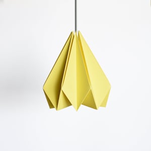 Paralume origami in carta gialla Brownfolds; confezione singola Vanilla Bliss