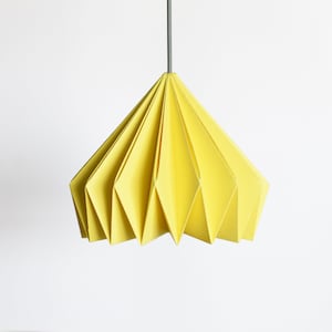 Paralume origami in carta gialla Brownfolds; confezione doppia Vanilla Bliss
